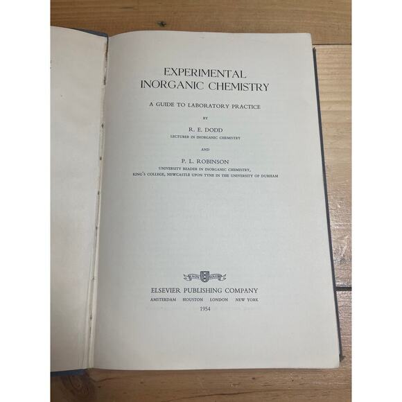 Experimental Inorganic Chemistry:A guide to laboratory practices. Dodd. 1954 - Picture 3 of 4